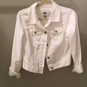 White jeans jacket